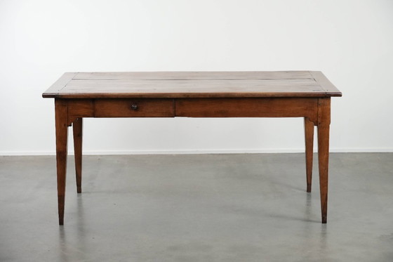 Image 1 of Antique French dining table made of fruit tree wood