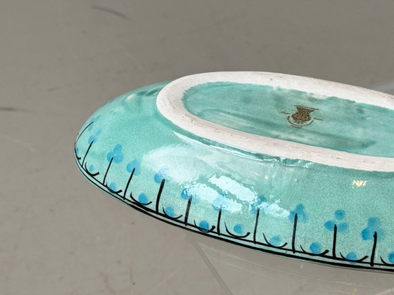 Image 1 of Hand-painted ceramic bowl by Azouz Kharraz, 1980s