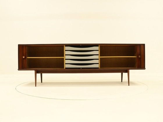 Image 1 of Grande credenza in palissandro con ante a tamburo di Oswald Vermaercke per V-Form, Belgio, anni '60