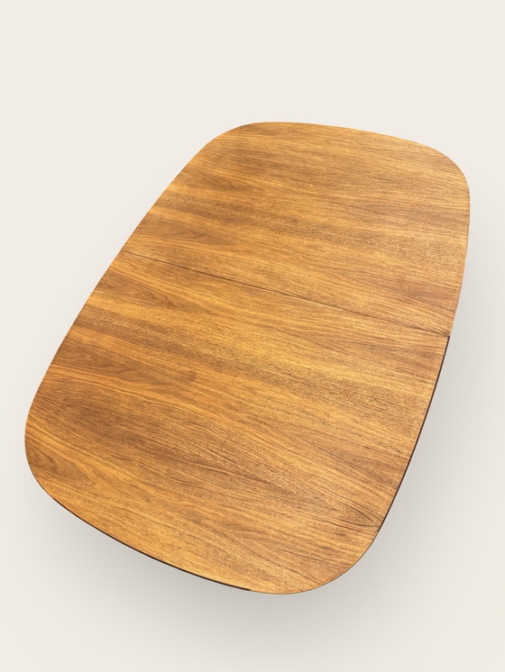 Image 1 of Extendable oval dining table - teak/walnut - A.A. Patijn for Zijlstra, 1950s
