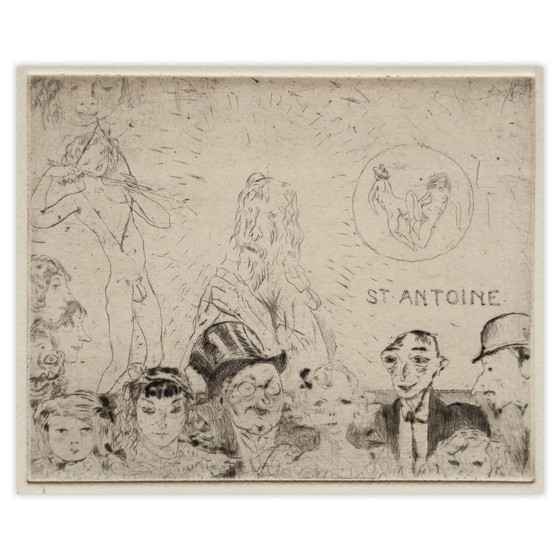 Jules Pascin Gravure Tentation de Saint-Antoine 1980 – Lithographies et sérigraphies, Paper (photo 5 of 5)