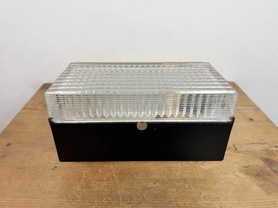 Image 1 of Applique ou plafonnier vintage en verre de Napako, années 1970