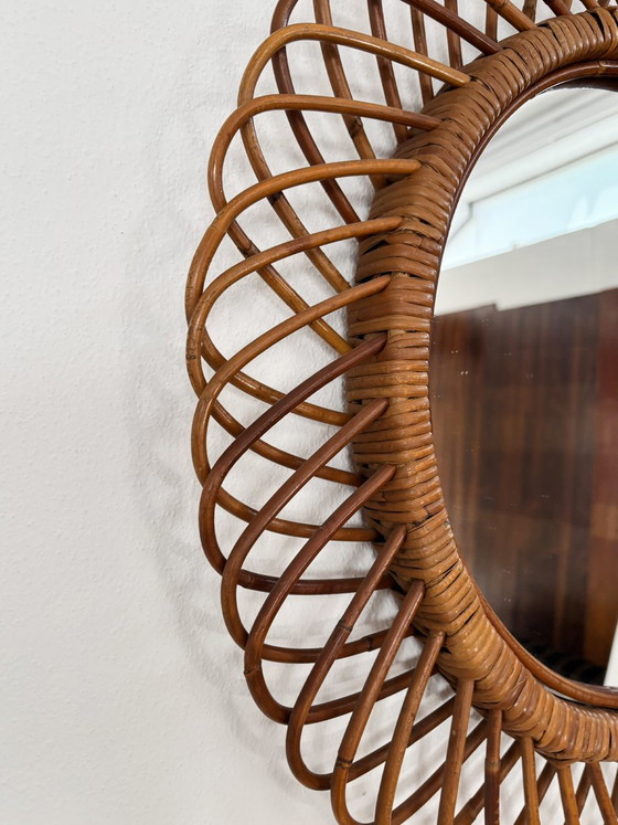 Spiegel met bamboe en rieten lijst, Italië, 1960 – Rotan, Mid Century Modern (photo 5 of 9)