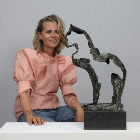 Image 1 of Scultura artistica in bronzo - Gatto maestoso