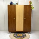Midcentury vintage wardrobe linen cupboard hanging shelf detachable