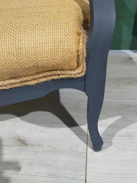 Sedia vintage con seduta in juta – Poltrone, Textile, Wood (photo 4 of 5)