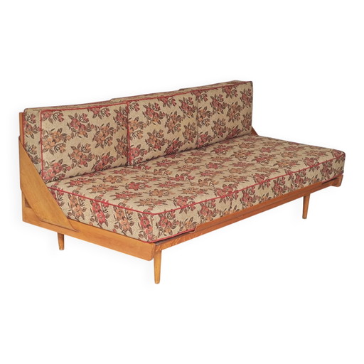 Klappsofa Canapé banquette Interier Praha 1960 Blumenmuster Stoff