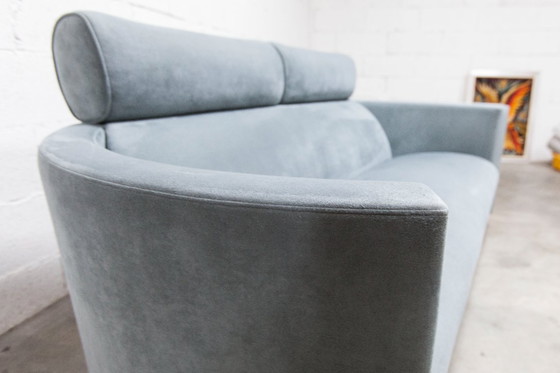 Image 1 of "Negresco" Sofa, designed by Bernard Massot for Neology France, in moiré velvet