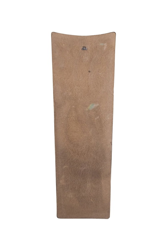 Image 1 of Coppia di specchi stretti in ottone dorato. Circa 1970.