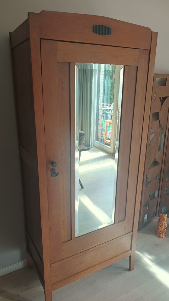 Image 1 of Beautiful Art Deco Amsterdam School wardrobe