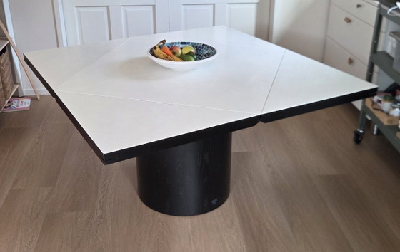 Uitschuifbare Eettafel, Zwart en Wit Hout, Rosenthal, Modern (foto 6 van 9)