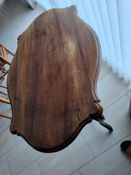 Consolle in legno con intagli in stile rococò, Console, Marrone, Rococo (foto 5 di 5)