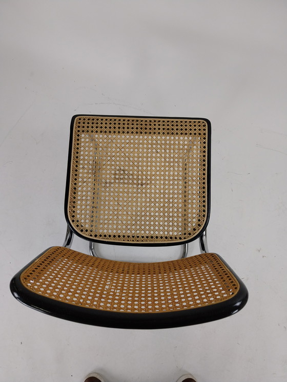 Image 1 of 2 x Marcel Breuer buisframe stoelen S32 door Thonet 1980's