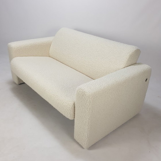 Image 1 of Panca a due posti Artifort modello 691, rivestita in morbido tessuto bouclé, anni '80.