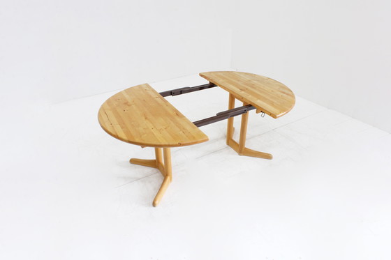 Image 1 of Table de salle à manger ronde extensible vintage danoise Vamdrup Stolefabrik