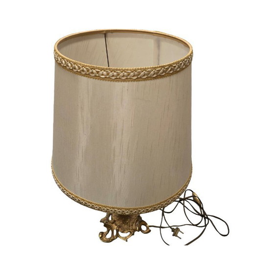Image 1 of Lámpara de mesa dorada de estilo rococó