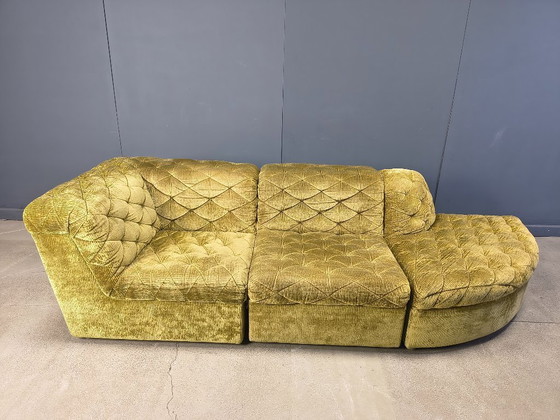 Image 1 of Canapé modulable vintage en velours de Laauser, années 1970