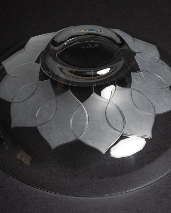 Image 1 of Rosenthal Bjorn Wiinblad LOTUS Large Glass Vase H23,5cm & Matching Bowl D20cm