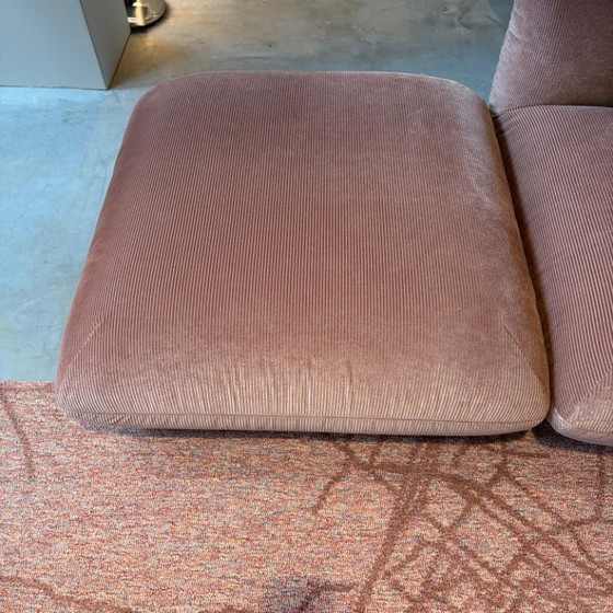 Divano modulare in velluto a coste rosa, COR, Divani modulari, Modern (foto 3 di 5)