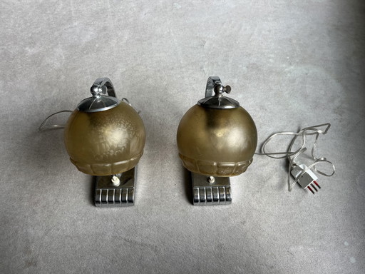 2x Vintage-Wandleuchten