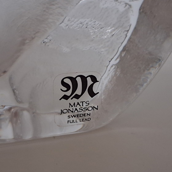 Kristall-Briefbeschwerer, Katzenmotiv, Mats Jonasson – Dekorative Objekte, Crystal, Glass (photo 7 of 8)