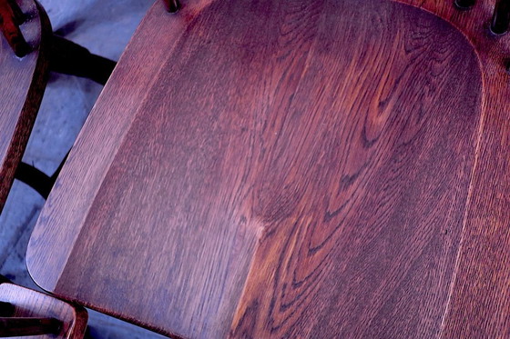 Image 1 of Set aus 6 Windsor-Stühlen mit Lyra-Rückenlehne aus massiver Eiche, Mitte des 20. Jahrhunderts, 1960er Jahre