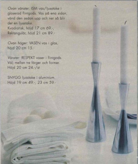 Image 1 of Set di candelieri vintage IKEA SNYGG – design in alluminio