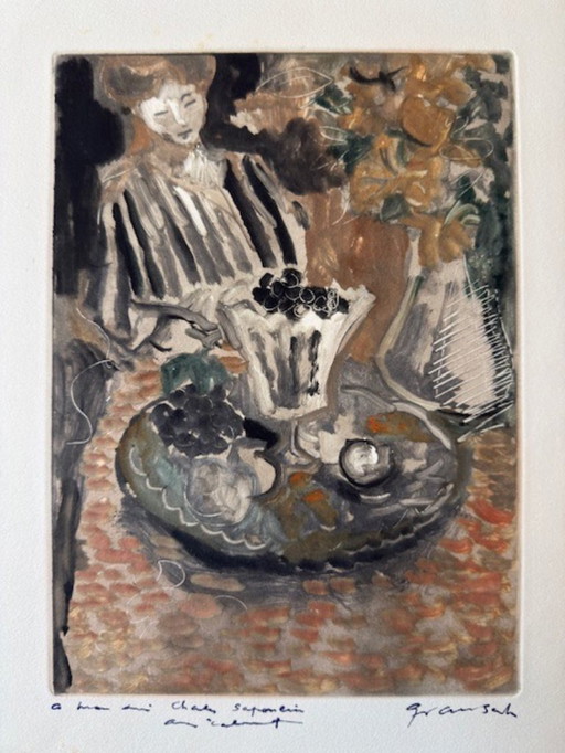 Litografia arricchita da Emilio Grau Sala