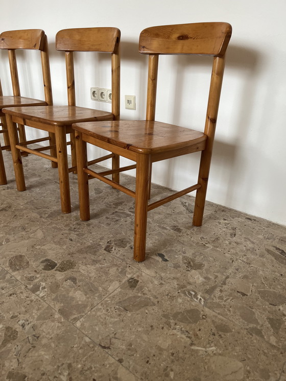 Image 1 of Originele Rainer Daumiller stoelen gemaakt van massief grenenhout.