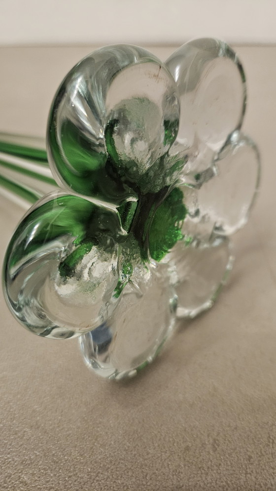Image 1 of Vase soliflore vert de style Murano