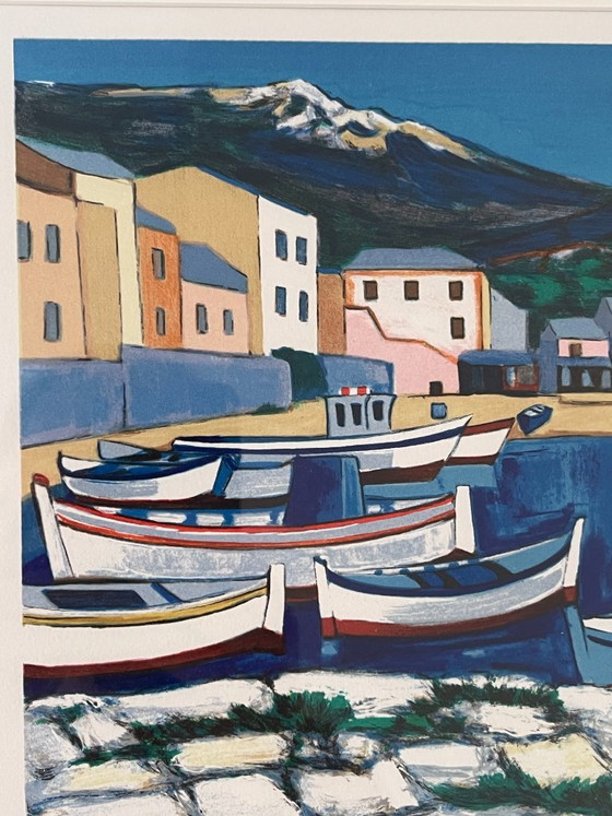 Lithograph After Jean-Claude Quilici – Port Scene – 40/250 – 52 Cm – Lithographs & prints, Glass (photo 3 of 9)