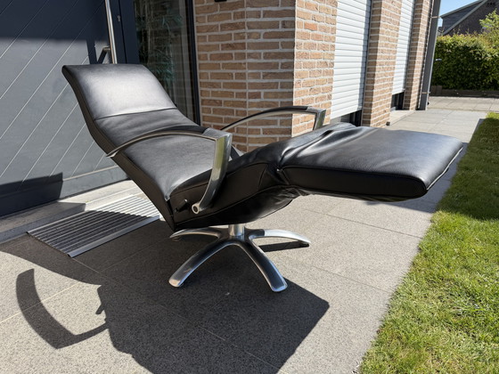 Image 1 of Sillón de relajación Jori Brainbuilder, cuero negro, Medi, Mono-Move. ¡Como nuevo!