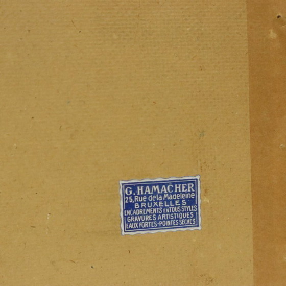 Image 1 of Vintage Kleuren Litho Hond Chow Chow