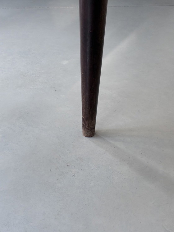 Vintage V-Form Extendable Round Dining Table – 1960s – Wood (photo 9 of 17)