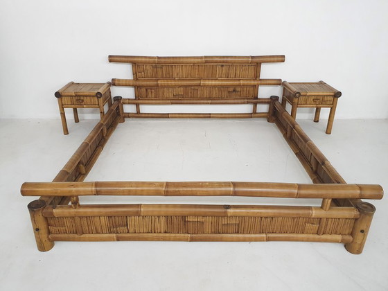 Image 1 of Letto in bambù per due persone 180 x 210 cm con comodini