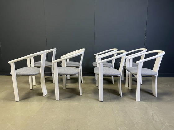 Image 1 of Chaises de salle à manger espagnoles post-modernes, ensemble de 8 - années 1980