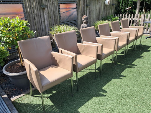 6 leather dining chairs Bert Plantagie