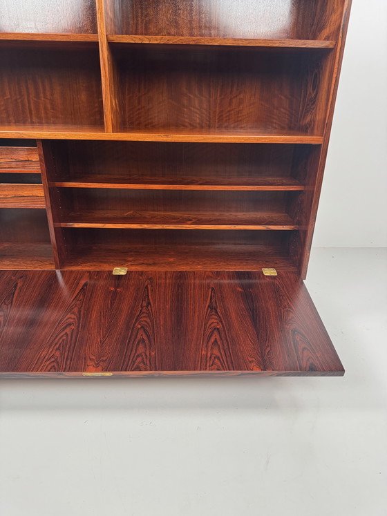 Image 1 of Poul Hundevad Rosewood Bookcase – Danish Design with Hidden Functionality
