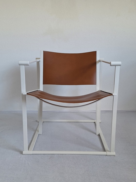 Fauteuil Cube Pastoe FM 62 Radbout Van Beekum 1980 – Metal, Leather (photo 4 of 12)
