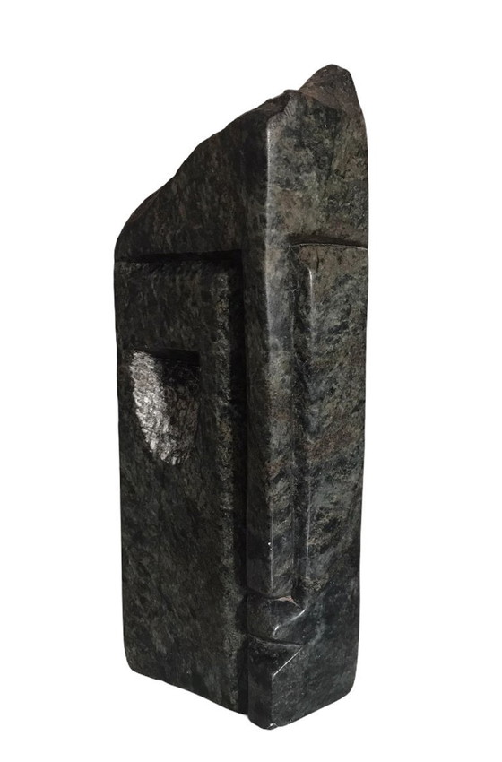 Image 1 of Vanassa Rangisse Sculpture serpentine africaine h=17,5cm signature incisée et certificat