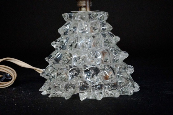 Image 1 of Par de lámparas de mesa italianas de cristal de Murano "Rostrato" de Ercole Barovier, década de 1940