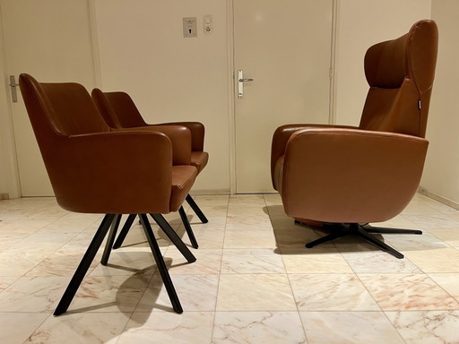 2x Prominent Bijzetfauteuil D-100 – Leather, Metal