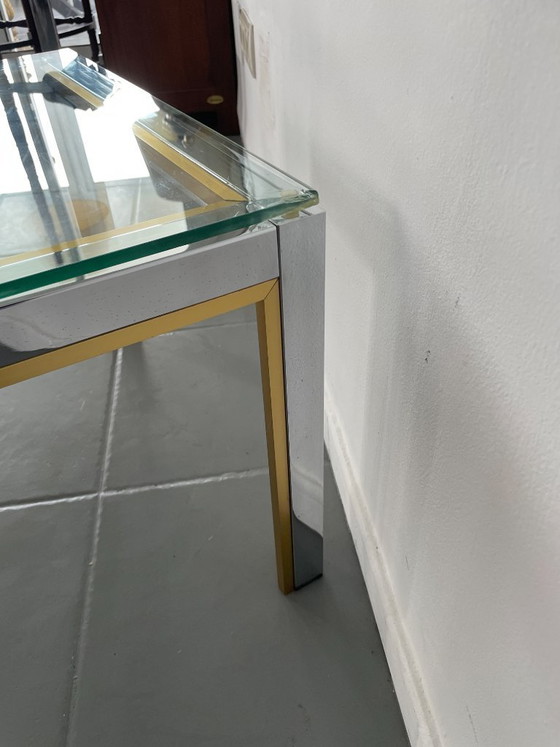 Image 1 of Romeo Rega coffee table in chrome and gold, Italy, 1970s