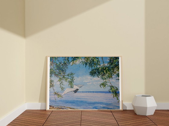 Original Oil Painting Contemporary Art Landscape Weekend By The Sea – Paintings & Drawings, Canvas (photo 3 of 7)