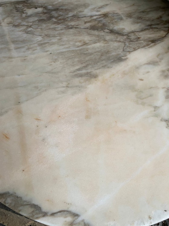 Image 1 of Louis XV style round marble coffee table