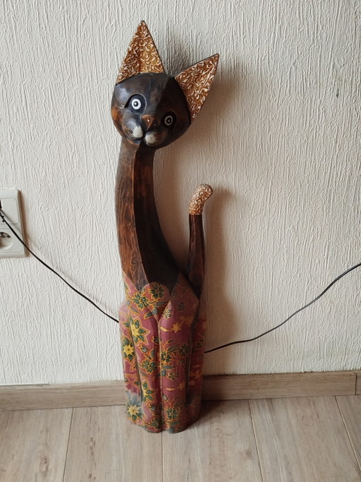 Chat en bois