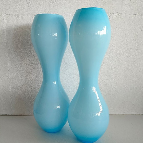 Image 1 of vintage dubbele bolvaas bloemenvaas jaren 70