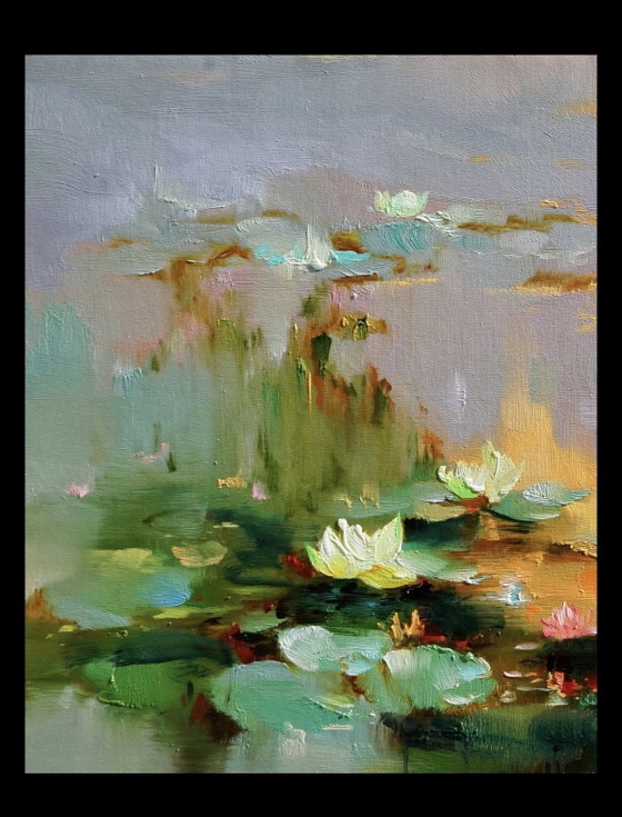 Golden Pond at Dusk – Paintings & Drawings, Canvas (photo 4 of 7)