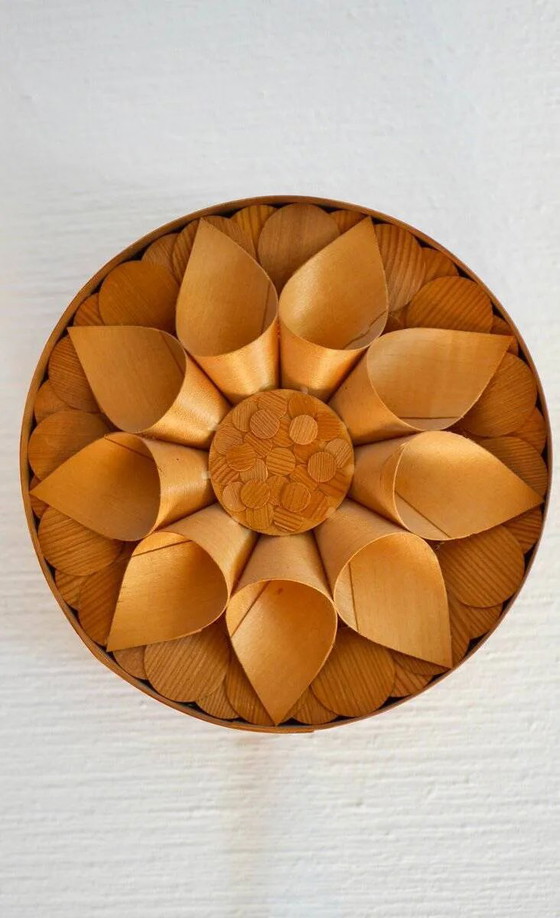 Image 1 of Appliques murales suédoises artisanales en bois, lot de 2