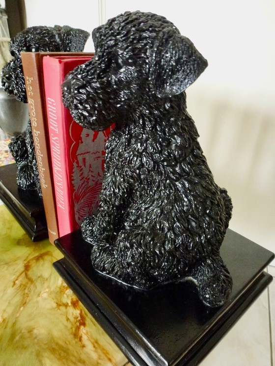 Image 1 of Magnifiques grands serre-livres, en forme de chien, terrier ou caniche.